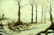 Winter Sun Over Glastonbury, glastonbury avalon, Peter Pracownik Signed Framed Prints