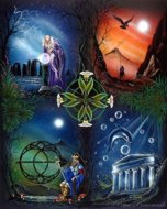 Four Elements II, myth & magic, magic spells, Peter Pracownik Signed Framed Prints