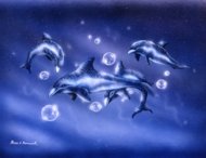 Dolphin Spirit, myth & magic, Peter Pracownik Signed Framed Prints