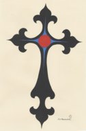 Gothic Cross, myth legend, Peter Pracownik Signed Framed Prints