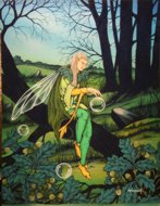 Oak Elf, Fairy Oracle, Peter Pracownik Signed Framed Prints