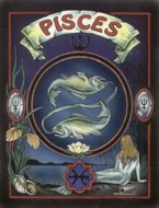 Pisces, Pisces, Astrology,  Horrorscope, Peter Pracownik Signed Framed Prints