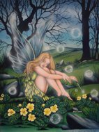 WOODLAND WISDOM - Fairy Oracle II - Artwork<br> Channelled by the gentle and lovely Frances Munro, these fairies are portrayed as our spirit guides through Peter's intepretations of Frances' knowledge.
