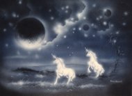 Legends, unicorns pictures, Peter Pracownik Signed Framed Prints